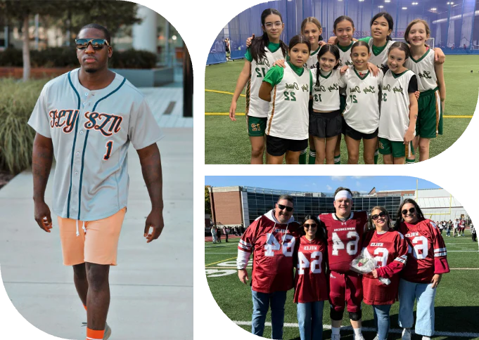 Custom sports jerseys team wearing StitchMyKit uniforms