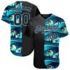 Custom 3D Pattern Design Tropical Hibiscus And Palm Trees Authentic Baseball Jersey