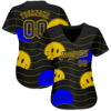 Custom 3D Pattern Design Smile Emoji Authentic Baseball Jersey