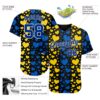Custom 3D Pattern Design Hearts Painted In The Colors Of The Ukrainian Flag Authentic Baseball Jersey