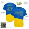 Custom 3D Pattern Design Ukrainian Flag And Coat Of Arms Of Ukraine Authentic Baseball Jersey