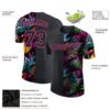 Custom 3D Pattern Design Tropical Hawaii Palm Leaves Performance T-Shirt