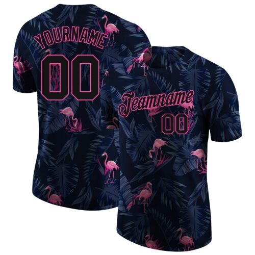 3DPattern0744 Custom 3D Pattern Design Flamingo Performance T-Shirt