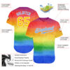 Custom Rainbow For Pride Month Love Is Love LGBT Authentic Baseball Jersey