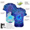 Custom 3D Pattern Design Magic Girl Sitting And Meditation In Lotus Position Over Geometry Psychedelic Hallucination Authentic Baseball Jersey