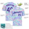Custom 3D Pattern Design Abstract Trendy Holographic Vaporwave Style Performance T-Shirt
