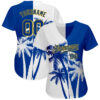 Custom 3D Pattern Design Hawaii Coconut Trees Authentic Baseball Jersey