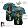 Custom 3D Pattern Halloween Horror Night Trick Treat Authentic Baseball Jersey