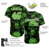 Custom 3D Pattern Halloween Skulls Authentic Baseball Jersey