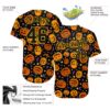 Custom 3D Pattern Halloween Pumpkins Bats Stars Authentic Baseball Jersey
