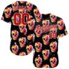 Custom 3D Pattern Halloween Skulls Authentic Baseball Jersey