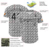 Custom White Black 3D Halloween Pumpkin Doodle Party Costume Ideas Authentic Baseball Jersey