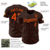 Custom Black Orange 3D Halloween Pumpkin Party Costume Ideas Authentic Baseball Jersey