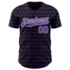 Custom Black Purple-White 3D Halloween Pumpkin Party Costume Ideas Authentic Baseball Jersey