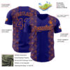 Custom Dark Purple Bay Orange 3D Halloween Spider Net Party Costume Ideas Authentic Baseball Jersey