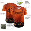 Custom Orange Black 3D Halloween Pumpkin Party Costume Ideas Authentic Baseball Jersey