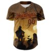 Custom Yellow Black-Orange 3D Halloween Horror Night Trick Treat Party Costume Ideas Authentic Baseball Jersey