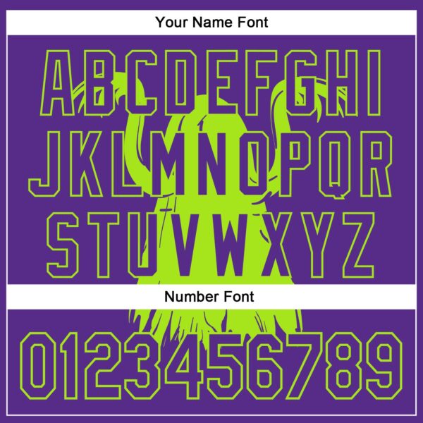 Custom Purple Neon Green Pinstripe Neon Green 3D Halloween Spooky Party Costume Ideas Authentic Baseball Jersey