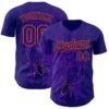 Custom Dark Purple Orange 3D Halloween Spider Net Party Costume Ideas Authentic Baseball Jersey