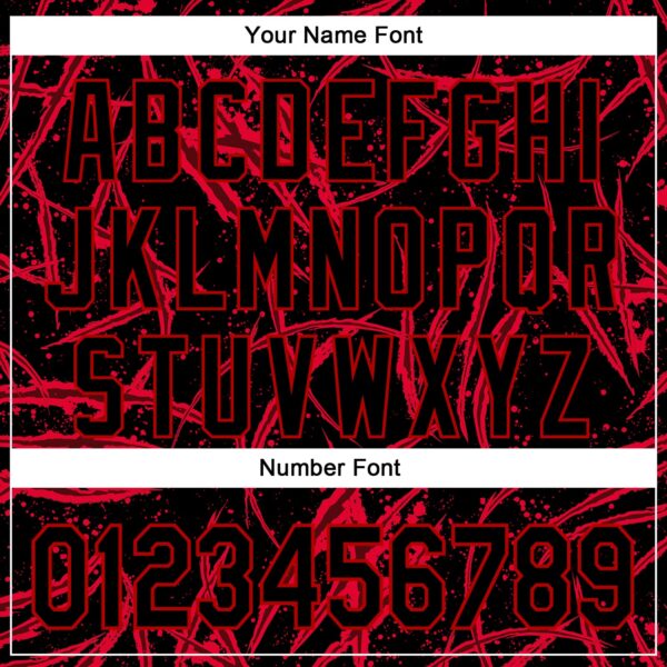 Custom Black Red 3D Halloween Horror Night Trick Treat Party Costume Ideas Authentic Baseball Jersey