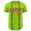 Custom Neon Green Bay Orange-Purple 3D Halloween Spider Net Party Costume Ideas Authentic Baseball Jersey