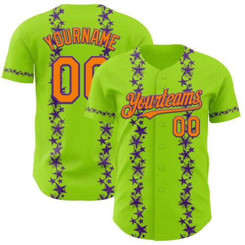 Custom Neon Green Bay Orange-Purple 3D Halloween Spider Net Party Costume Ideas Authentic Baseball Jersey