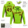 Custom Stitched Neon Green Brown Red Black-Yellow 3D Pattern Design Snake Skin Print Sportswear Pullover Sweatshirt Hoodie