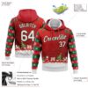 Custom Stitched Red White-Kelly Green 3D Christmas Sports Pullover Sweatshirt Hoodie