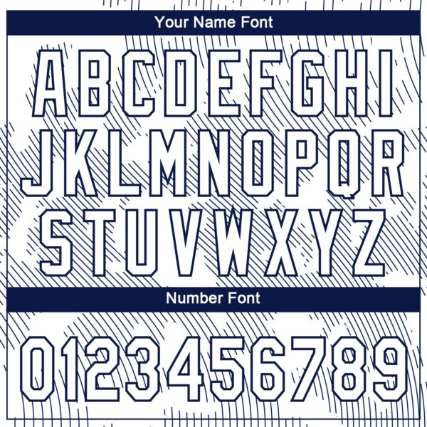 Custom White White-Navy 3D Pattern Design Authentic Baseball Jersey