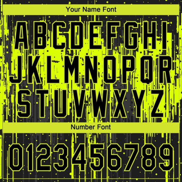 Custom Neon Green Black 3D Pattern Design Dripping Splatter Art Authentic Baseball Jersey