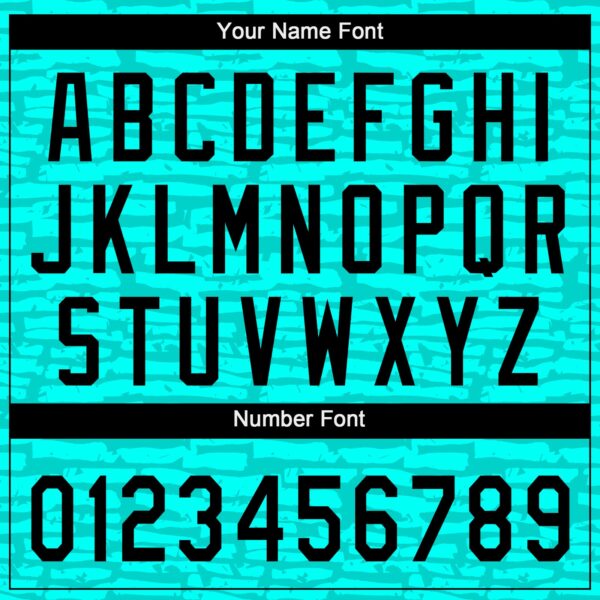 Custom Teal Black 3D Pattern Design Authentic Baseball Jersey