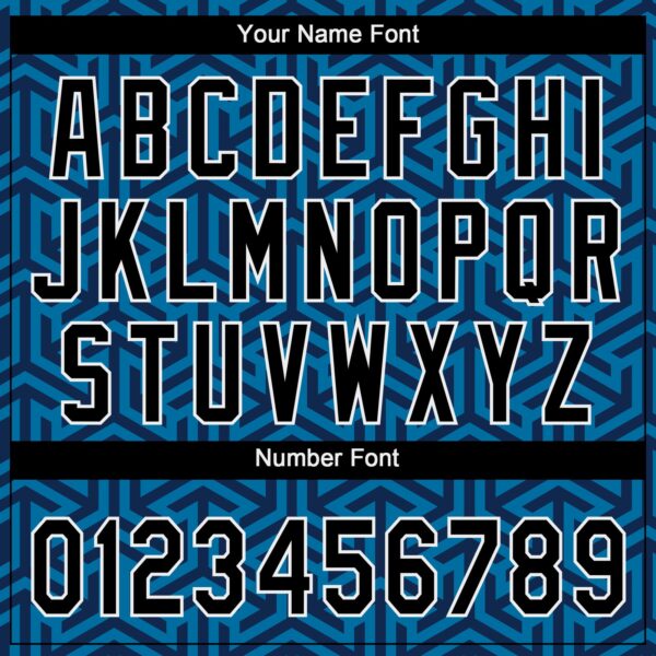 Custom Blue Black-White 3D Pattern Design Authentic Baseball Jersey