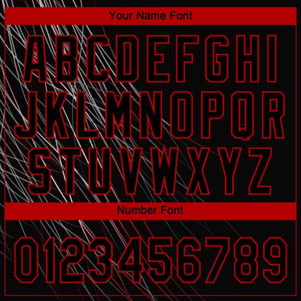 Custom Black Black-Red 3D Pattern Design Authentic Baseball Jersey