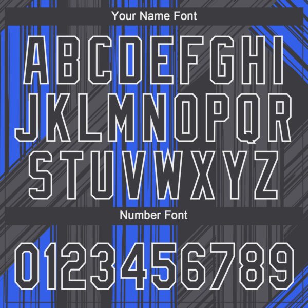 Custom Royal Black-White 3D Pattern Design Authentic Baseball Jersey