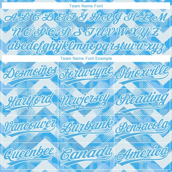 Custom Light Blue Light Blue-White 3D Pattern Design Authentic Baseball Jersey