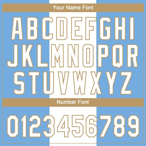 Custom Light Blue White-Old Gold 3D Argentinian Flag Authentic Baseball Jersey