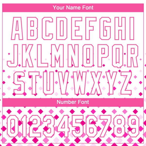 Custom White White-Pink 3D Pattern Design Authentic Baseball Jersey