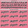 Custom Neon Pink Black-White Valentine's Day Love Heart Authentic Baseball Jersey