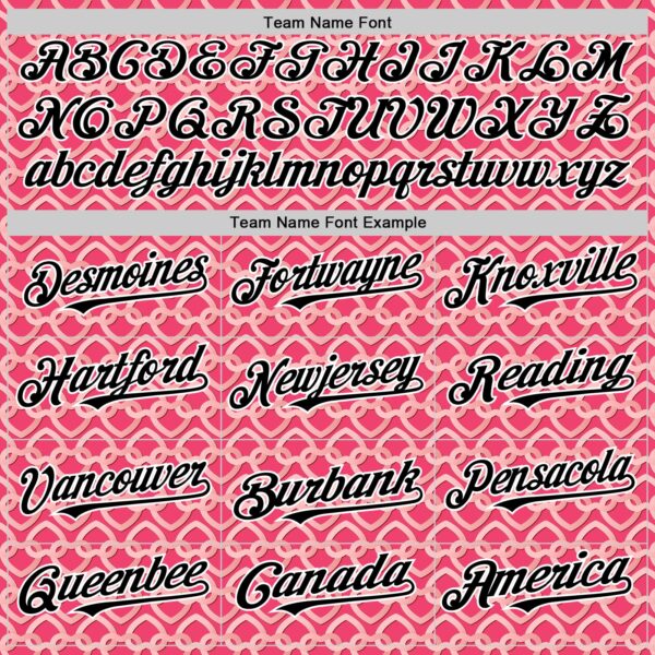 Custom Neon Pink Black-White Valentine's Day Love Heart Authentic Baseball Jersey