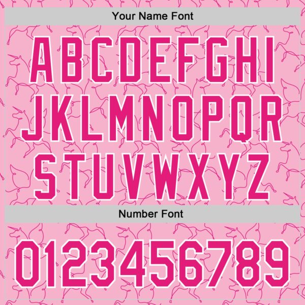 Custom Light Pink Hot Pink-White Valentine's Day Unicorn Authentic Baseball Jersey