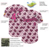 Custom Pink Black Valentine's Day Love Heart Authentic Baseball Jersey