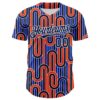Custom Blue Navy Orange-White Valentine's Day Line Authentic Baseball Jersey