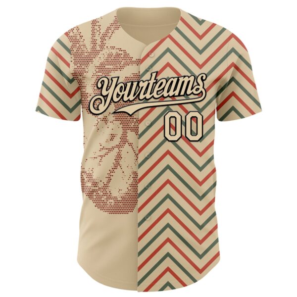 Custom City Cream Black Valentine's Day Heart Authentic Baseball Jersey