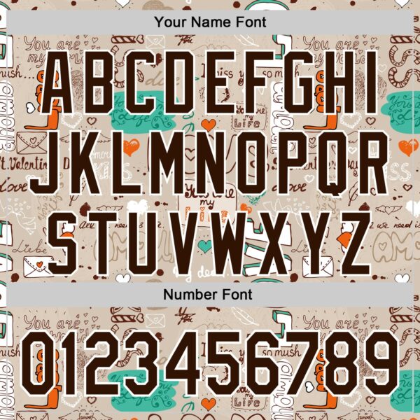 Custom Gray Brown-White Valentine's Day Love Authentic Baseball Jersey