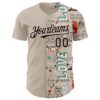 Custom Gray Brown-White Valentine's Day Love Authentic Baseball Jersey