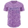 Custom Light Purple Purple-White Valentine's Day Love Authentic Baseball Jersey