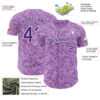 Custom Light Purple Purple-White Valentine's Day Love Authentic Baseball Jersey