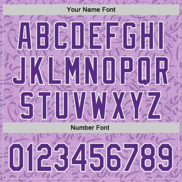 Custom Light Purple Purple-White Valentine's Day Love Authentic Baseball Jersey