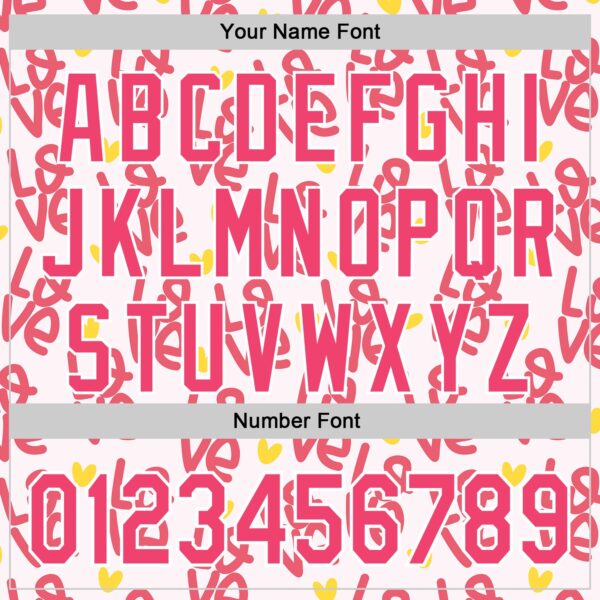 Custom Light Pink Neon Pink-White Valentine's Day Love Heart Authentic Baseball Jersey