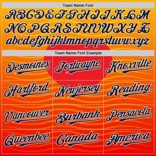 Custom Yellow Navy Orange-Cream Valentine's Day Gradient Coconut Trees Authentic Baseball Jersey